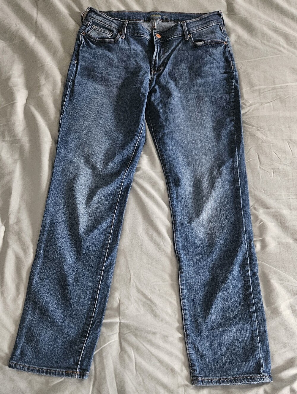 Old Navy Straight Leg Women's Denim Jeans - Medium Blue Wash - 10 Long